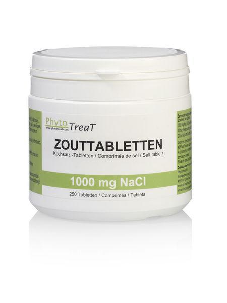 Zouttabletten 1000 mg NACL 250 tabletten