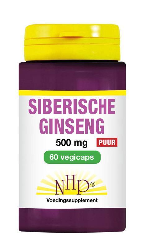 Siberische ginseng 500 mg puur 60 Vegicapsules