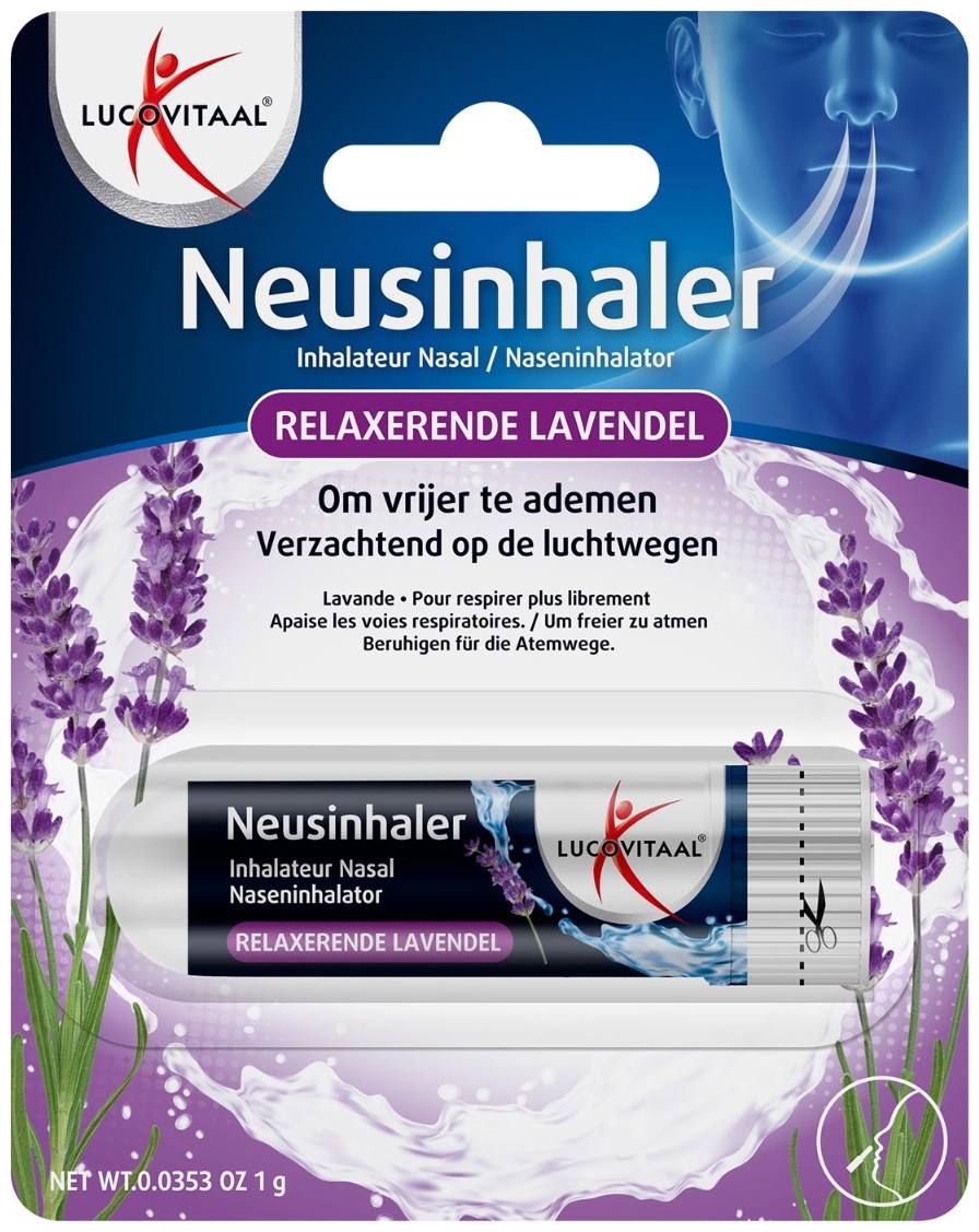 Lucovitaal Neusinhaler Relaxerende Lavendel 1 stuk