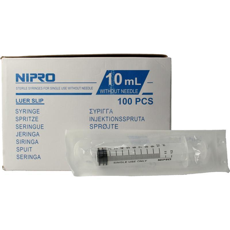 Injectiespuit luer 10ml 3-delig 100st