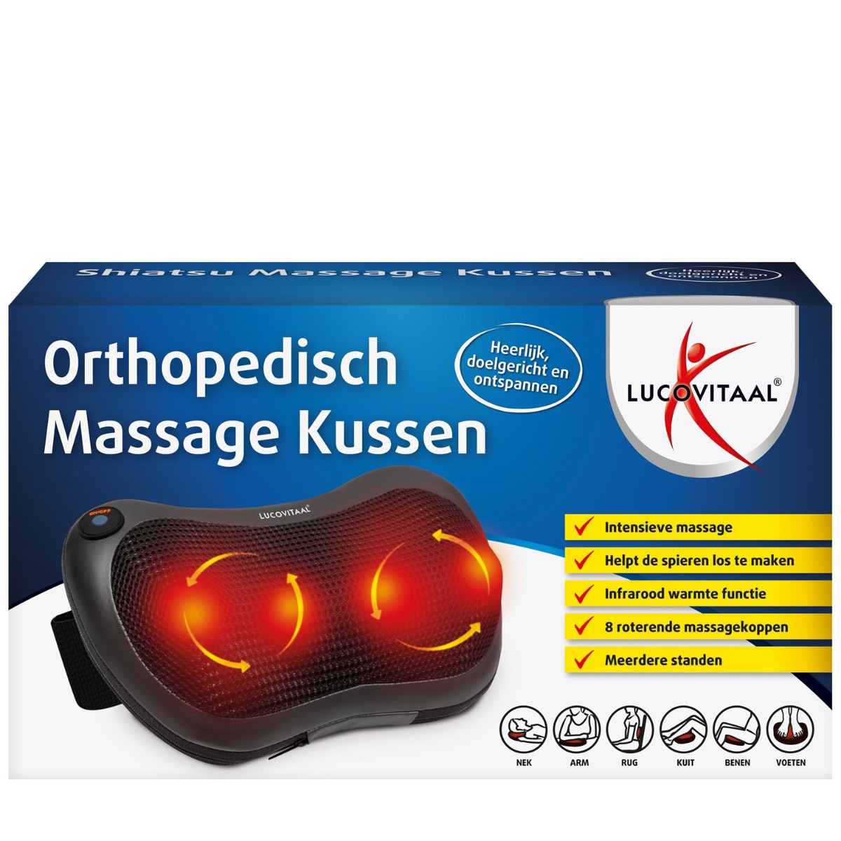 Lucovitaal Orthopedisch Massage Kussen Shiatsu 1st