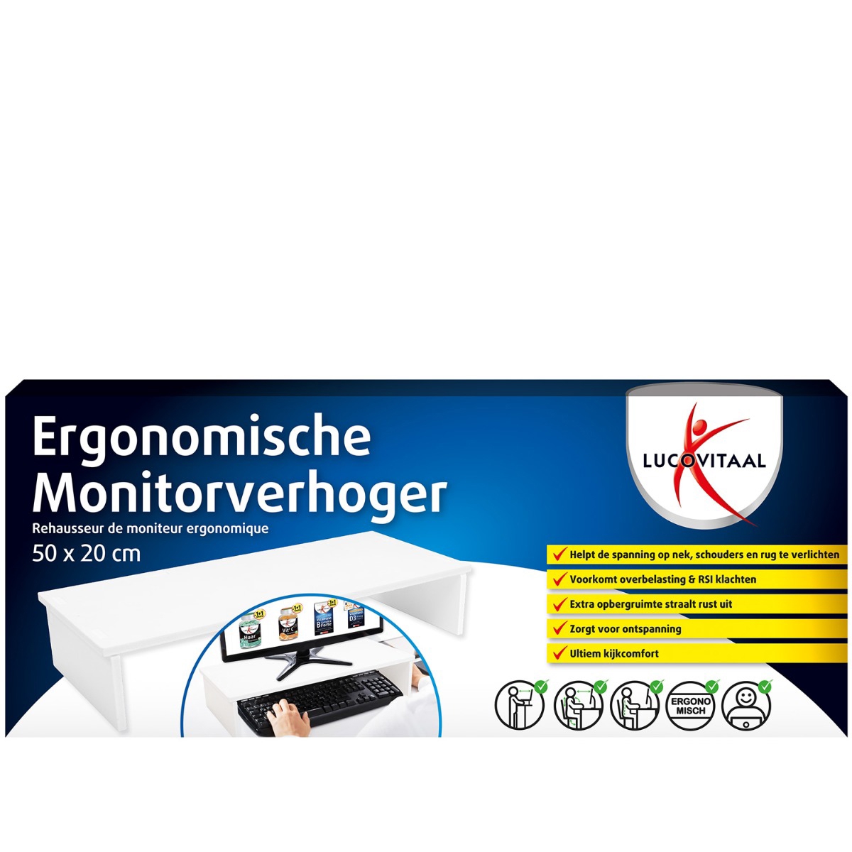 Lucovitaal Ergonomische Monitorverhoger 1 stuk