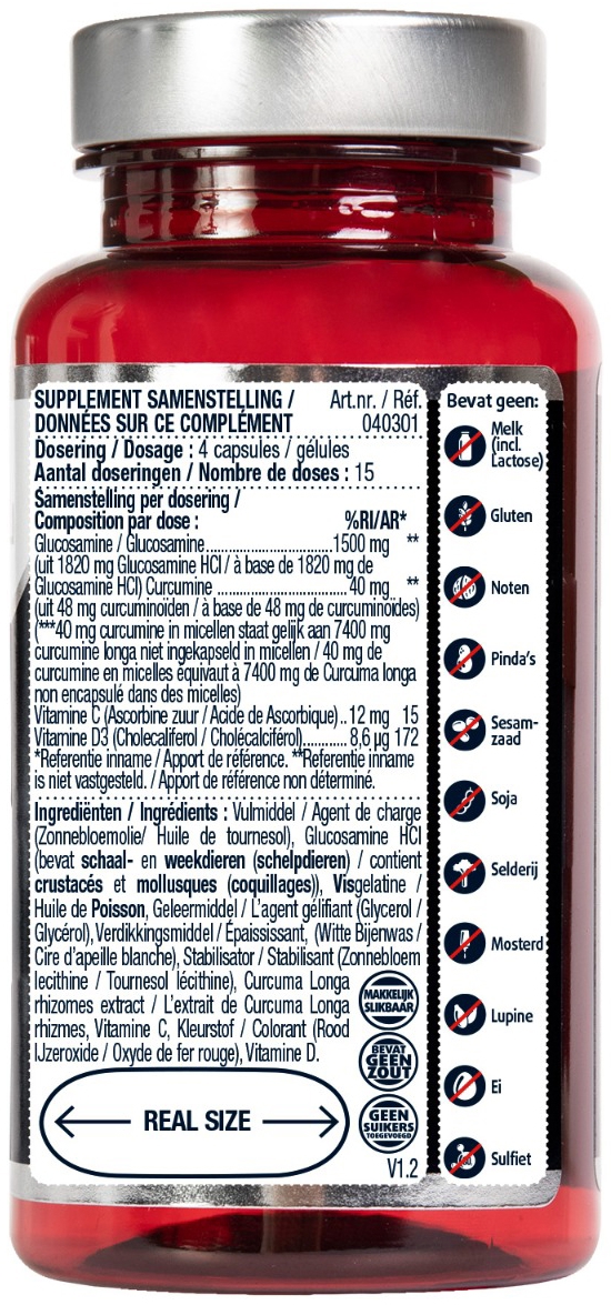 Lucovitaal Glucosamine Curcumine 1500/40mg 60 capsules