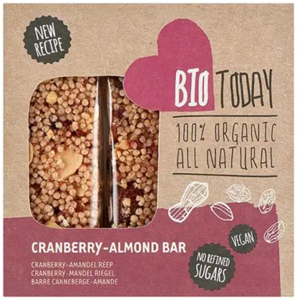 BioToday Cranbry Amandelbarbio 75gr