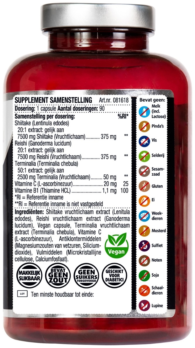 Lucovitaal Shiitake & Reishi 90 Capsules