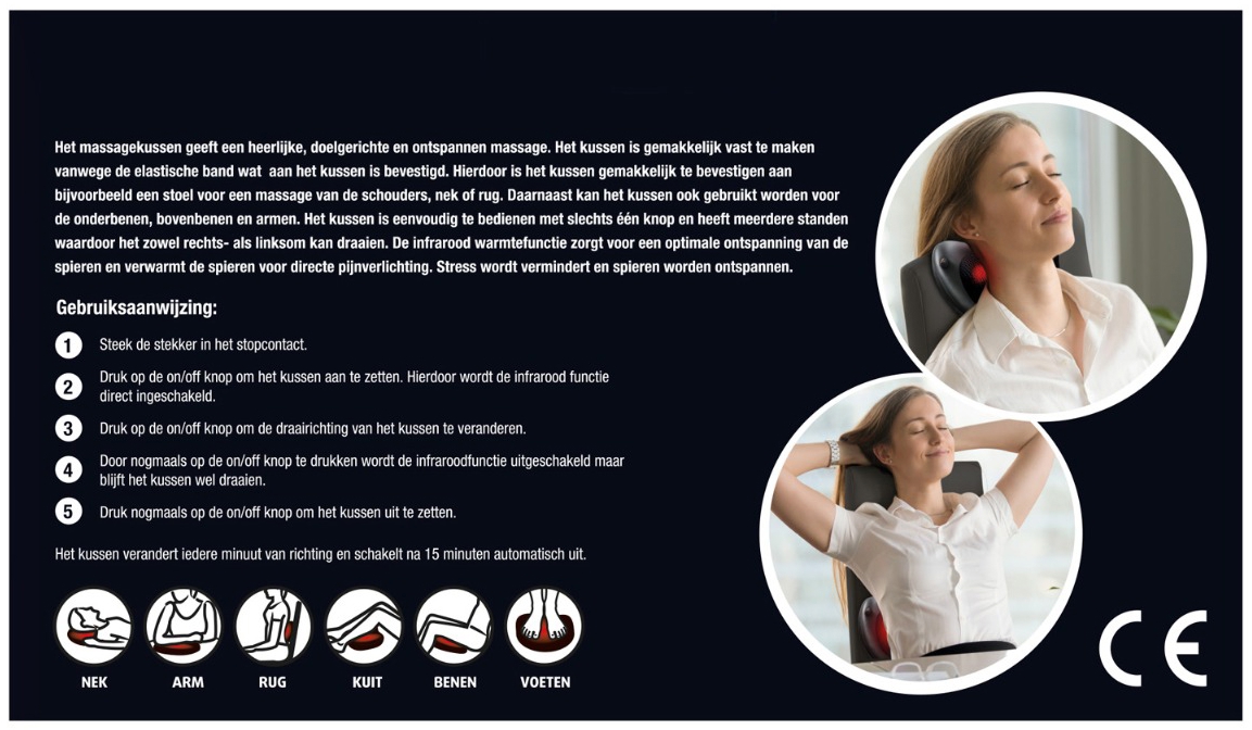 Lucovitaal Orthopedisch Massage Kussen Shiatsu 1st