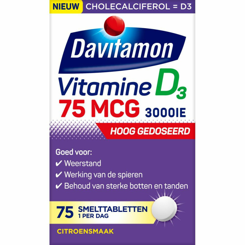 Vitamine D 75 mcg 75 Tabletten