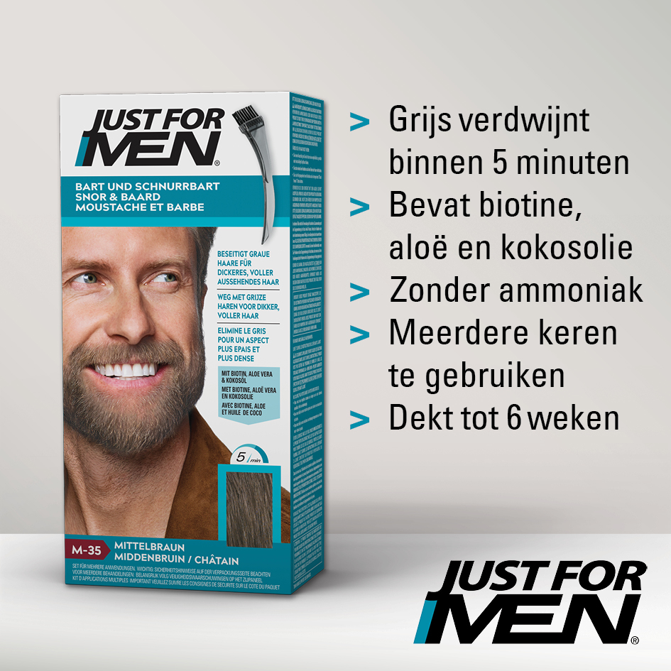 Just For Men Snor & Baard Middenbruin M35 1 Set