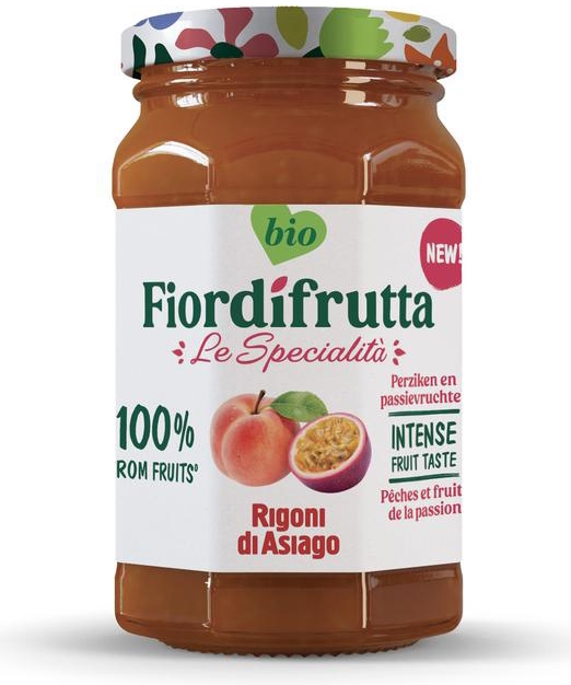 Fiordifrutta Perzik & Passivrucht Jam Biologisch 250 gram