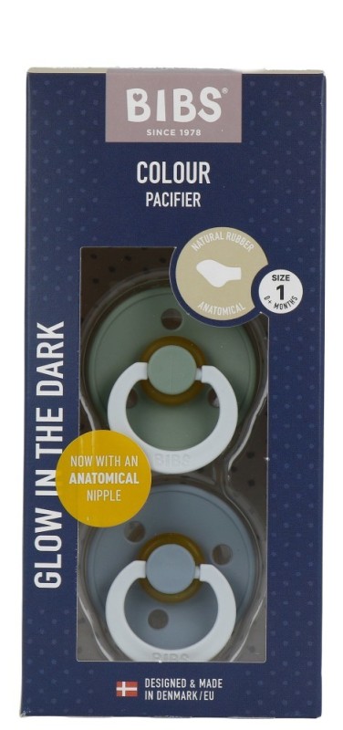 Fopspeen Maat 1 Anatomisch Sage/Cloud 2 Stuks