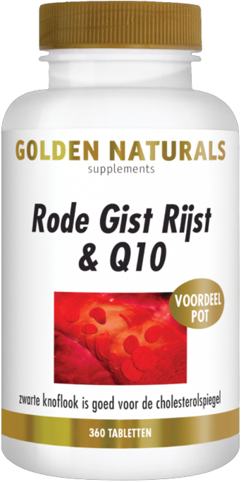 Rode Gist Rijst & Q10 360 veganistische tabletten