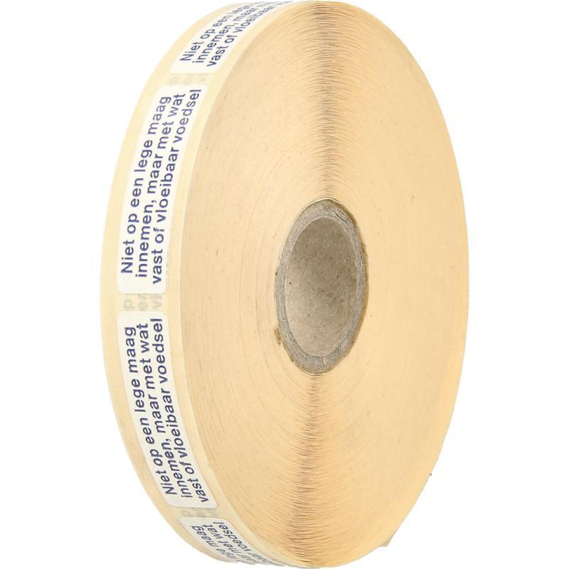 Sticker niet op lege maag 2500st