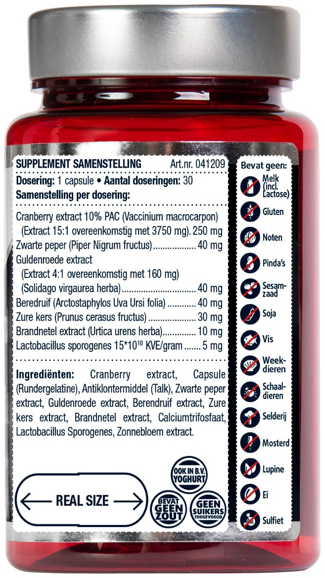 Lucovitaal Cranberry met X-tra Lactobacillus 30 capsules