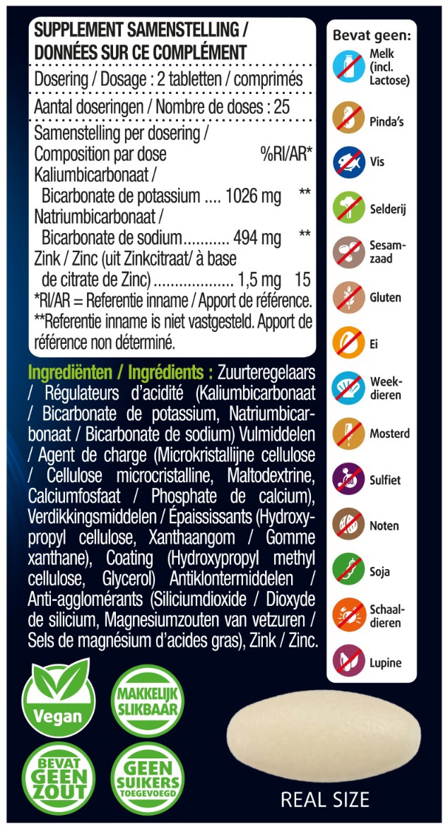 Lucovitaal Zuur Base Tabletten 50 Tabletten
