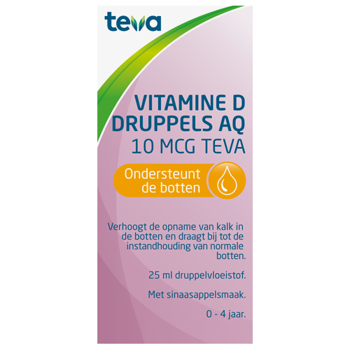 Vitamine D druppels AQ 10 mcg 25ml
