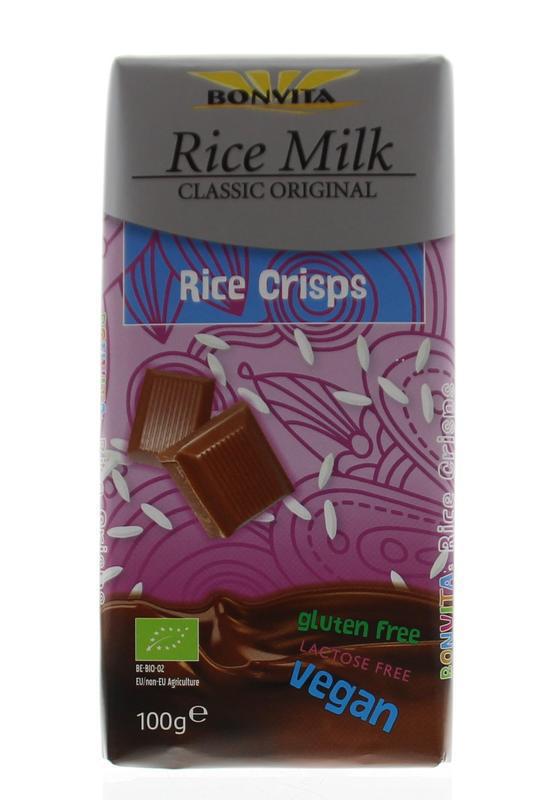 Rijstmelk chocolade rice crispy 100g