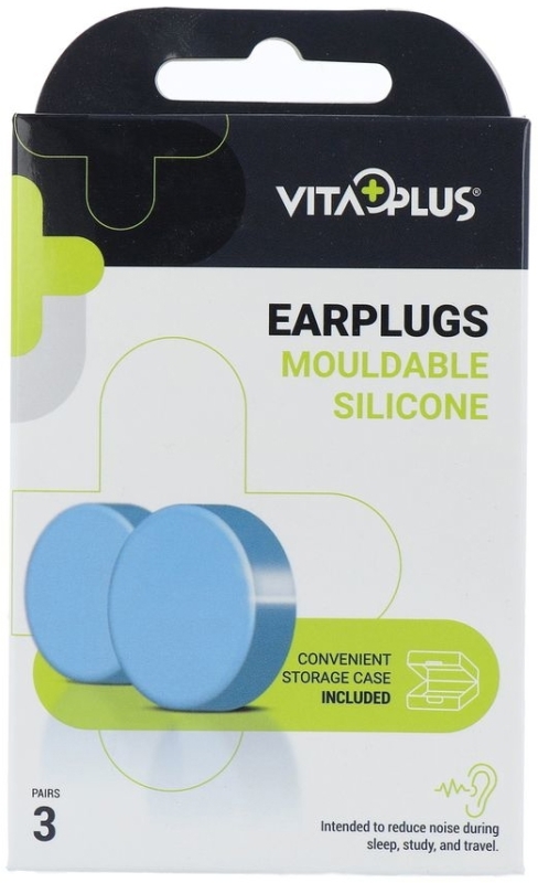 Oordopje Siliconen Rond Blauw 6st