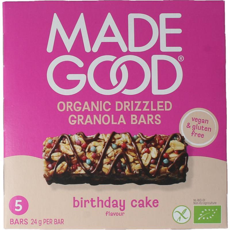 Granola Bar Birthday Cake Bio 5 Stuks
