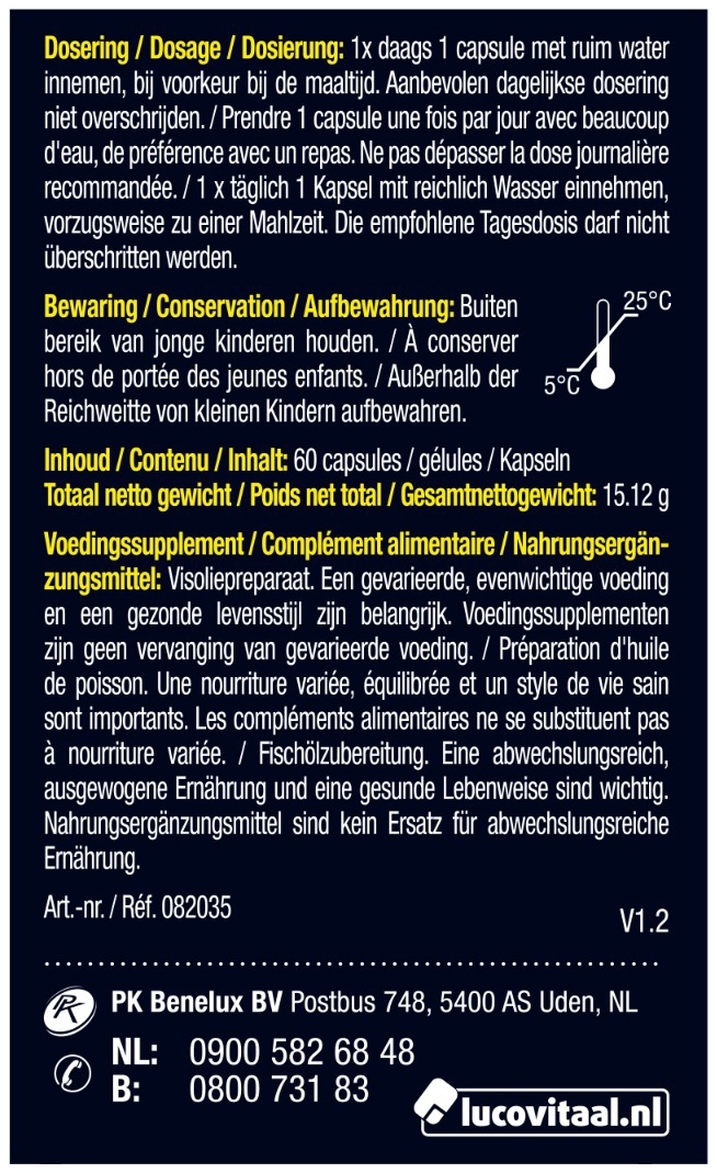 Lucovitaal Visolie omega 3 mini 60 Softgels