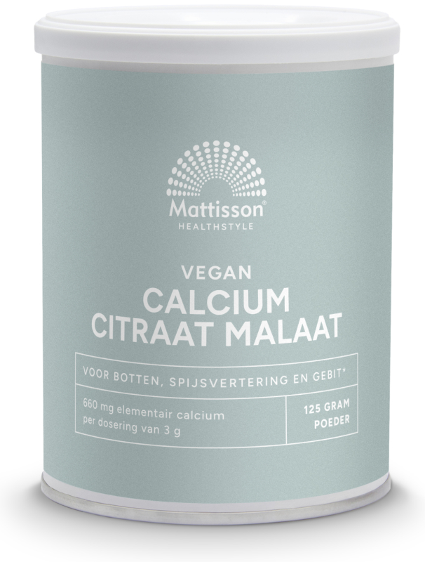Calcium Citraat Malaat Poeder Vegan 125g