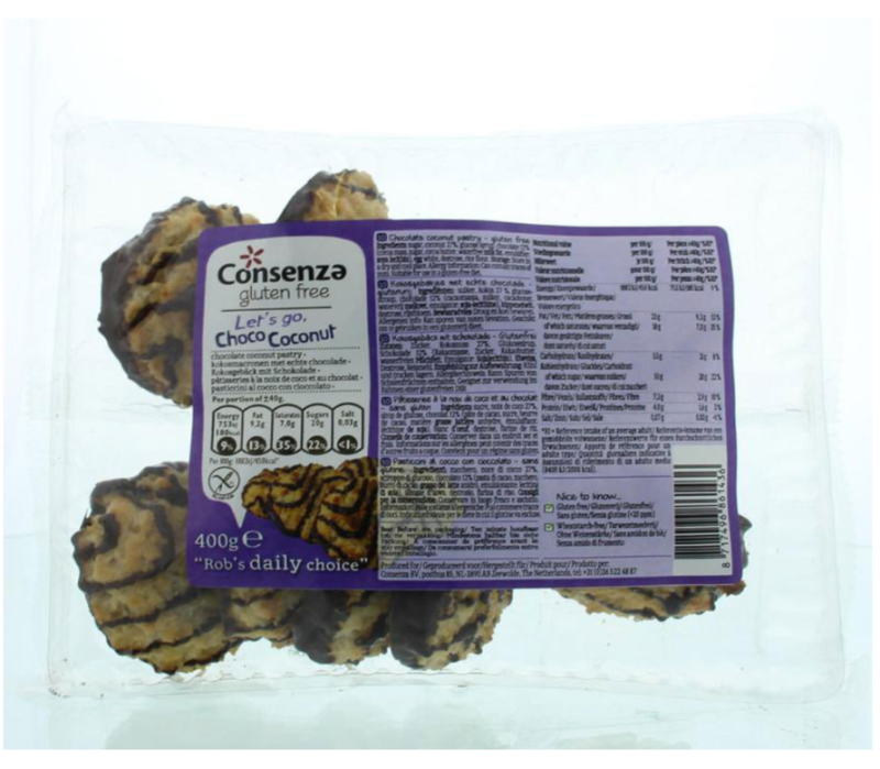 Kokosmacronen met Chocolade 400g