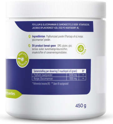 Vitakruid Psyllium & Glucomannan 450 gram
