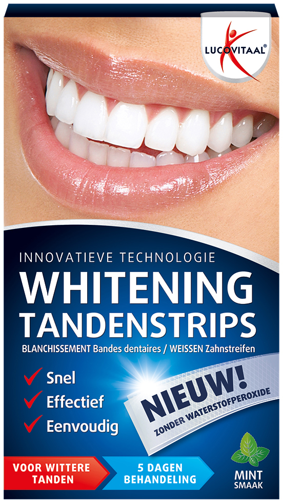 Lucovitaal Whitening Tandenstrips Mint 1 Set