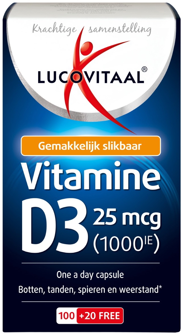 Lucovitaal Vitamine D3 25 mcg 120 capsules