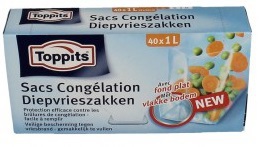 Toppits Diepvrieszakjes 1ltr 40st