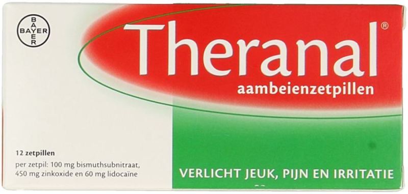 Theranal Aambeien Zetpillen 12 stuks