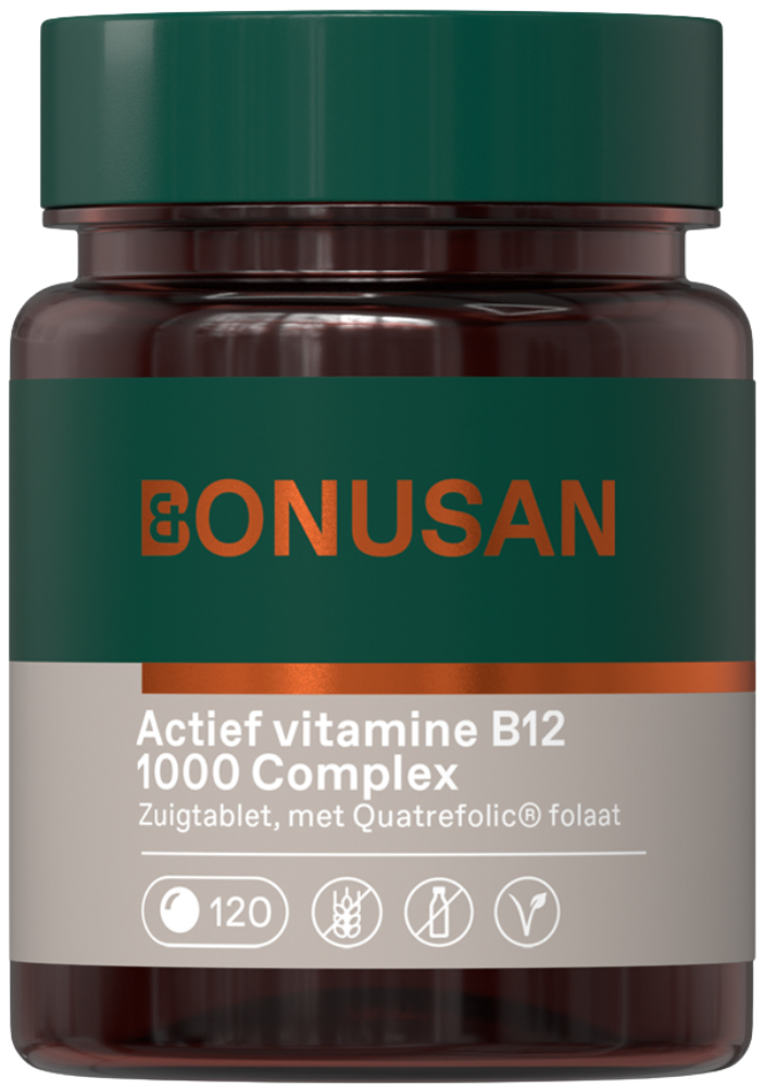 Bonusan Actief Vitamine B12 1000 Complex 120 Zuigtabletten