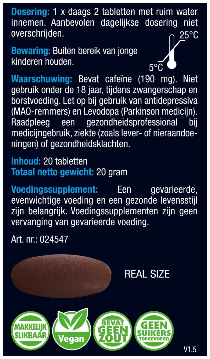 Lucovitaal Mentale Focus Pil 20 tabletten