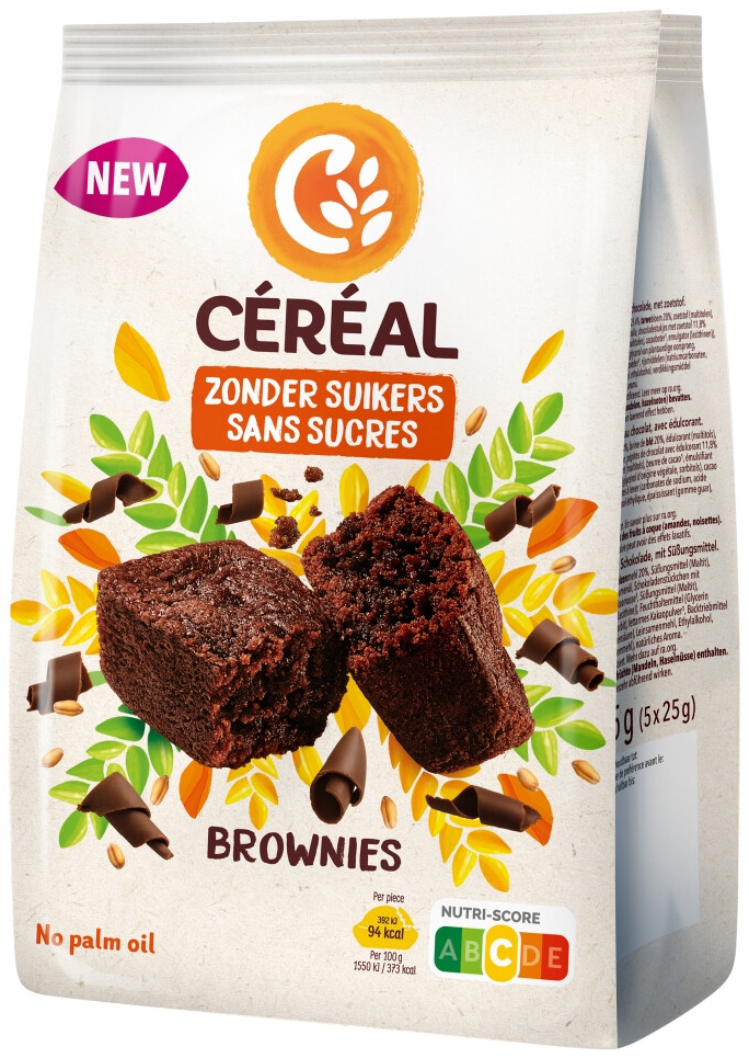 Céréal Brownies Suikervrij 5 x 25 gr