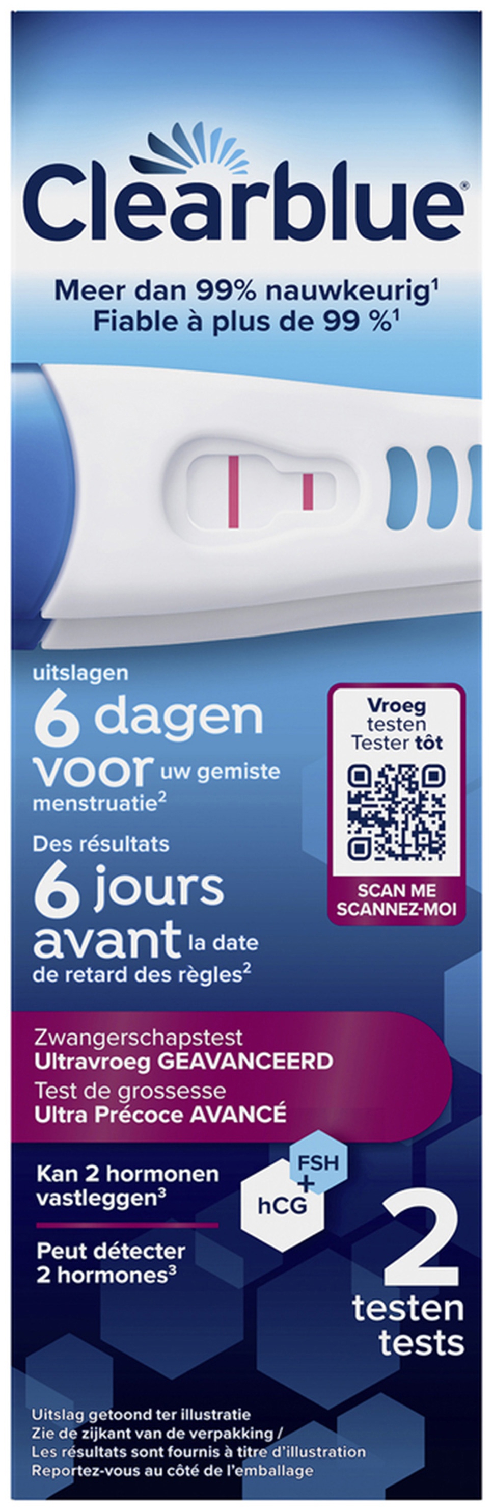 Clearblue Zwangerschapstest Ultra Vroeg Advanced 2 stuks