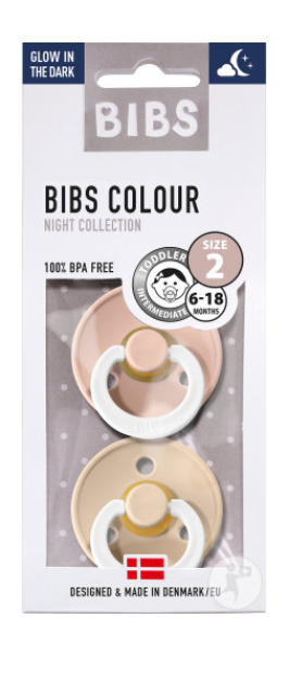 Fopspeen Glow In The Dark Vanilla/Blush Maat 2 2st