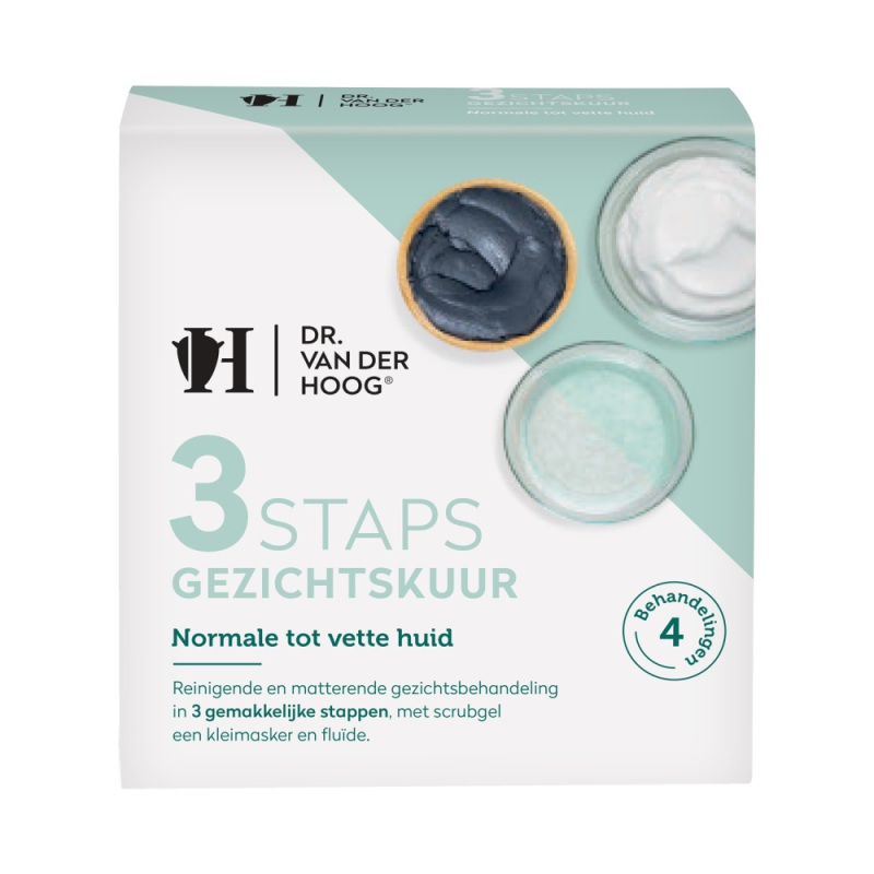 Dr. Van Der Hoog 3Staps Gezichtskuur Normaal Tot Vette Huid 3st