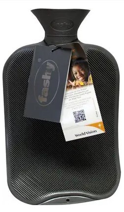 Warmwater Kruik Dubbel Antraciet  2 liter