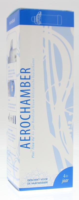 Aerochamber + flow VU mondstuk blauw 1 stuks