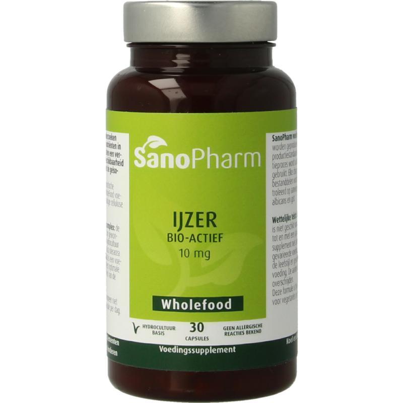 IJzer 10 MG Wholefood 30 Capsules