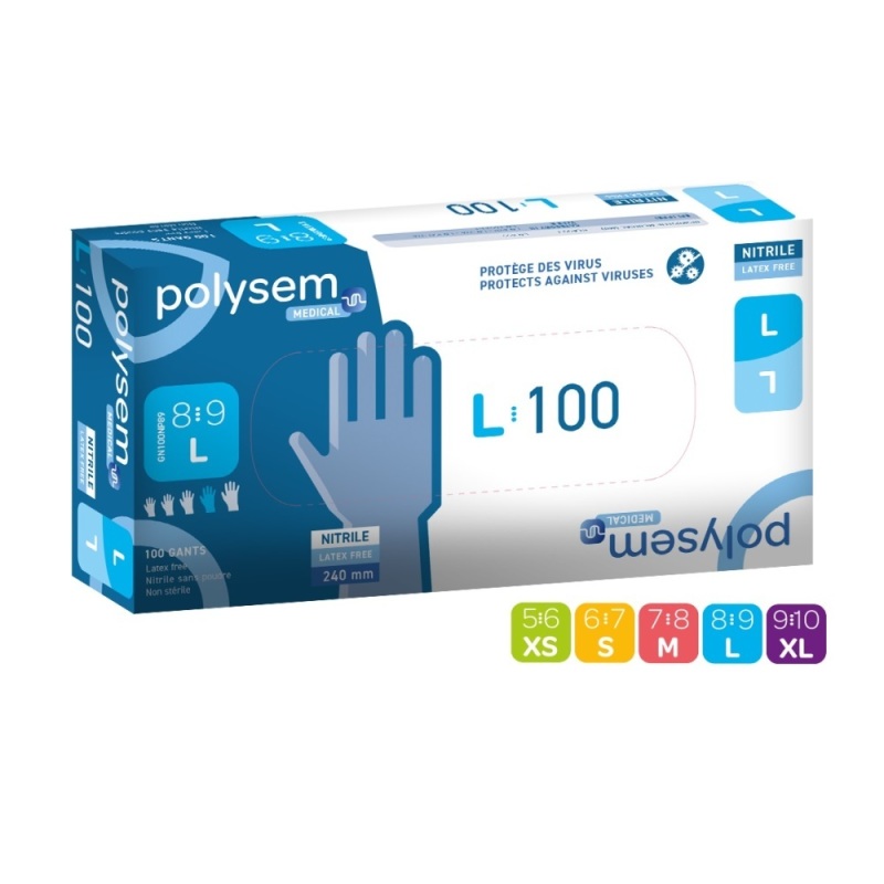 Nitril handschoenen l 100 stuks