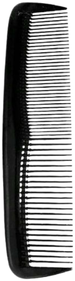 Kam Haar Plastic Zwart 1 stuk