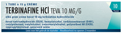 Terbinafine HCI Crème 10mg/g  15 gram