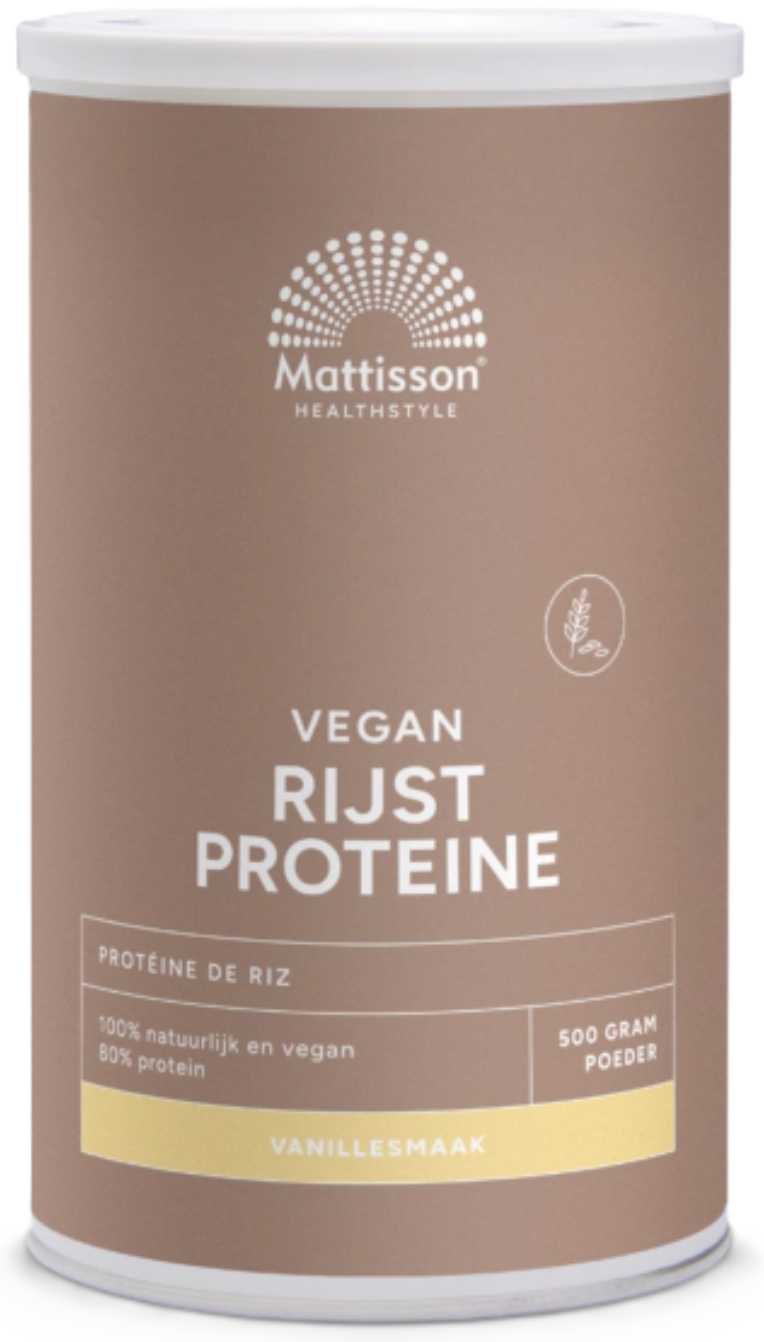 Rijst Proteïne Poeder Vanille 80% 500 Gram