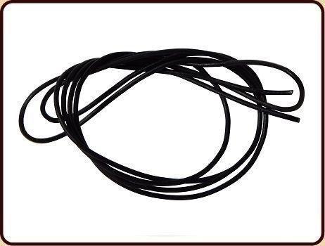 Leren koord zwart rond 1st