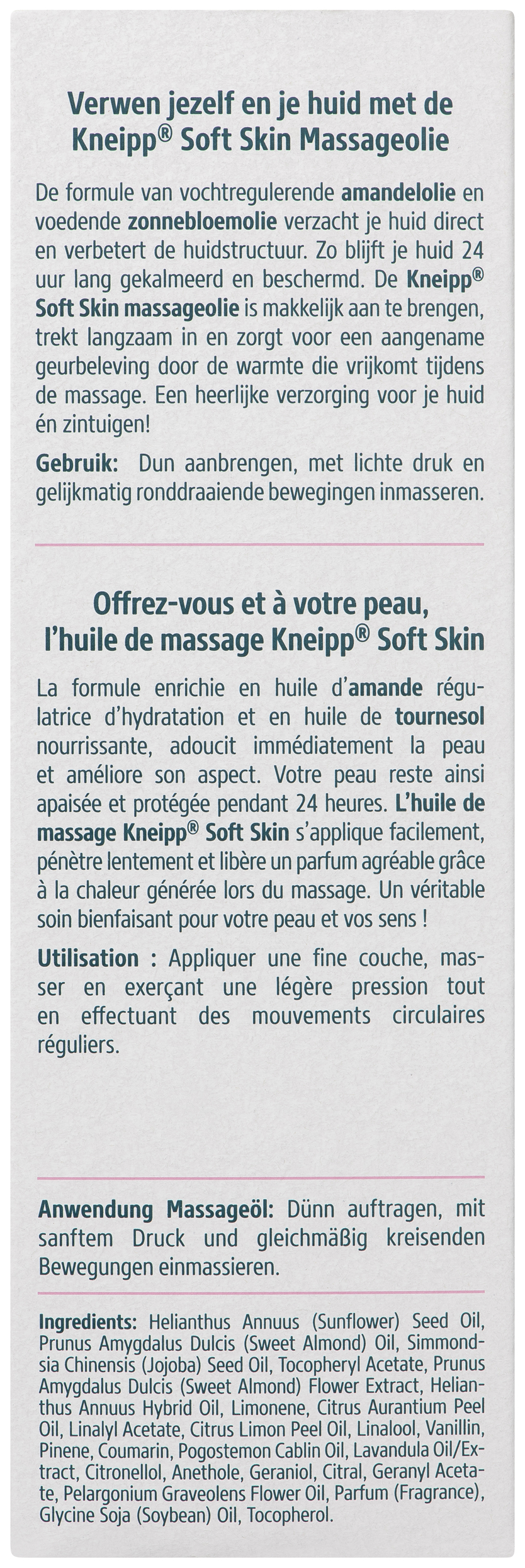 Kneipp Massageolie Soft Skin Amandelbloesem 100 ml