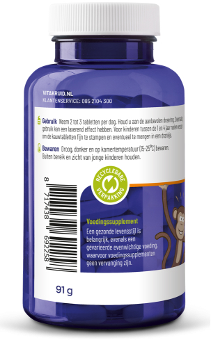Vitakruid Magnesium Junior 90 kauwtabletten