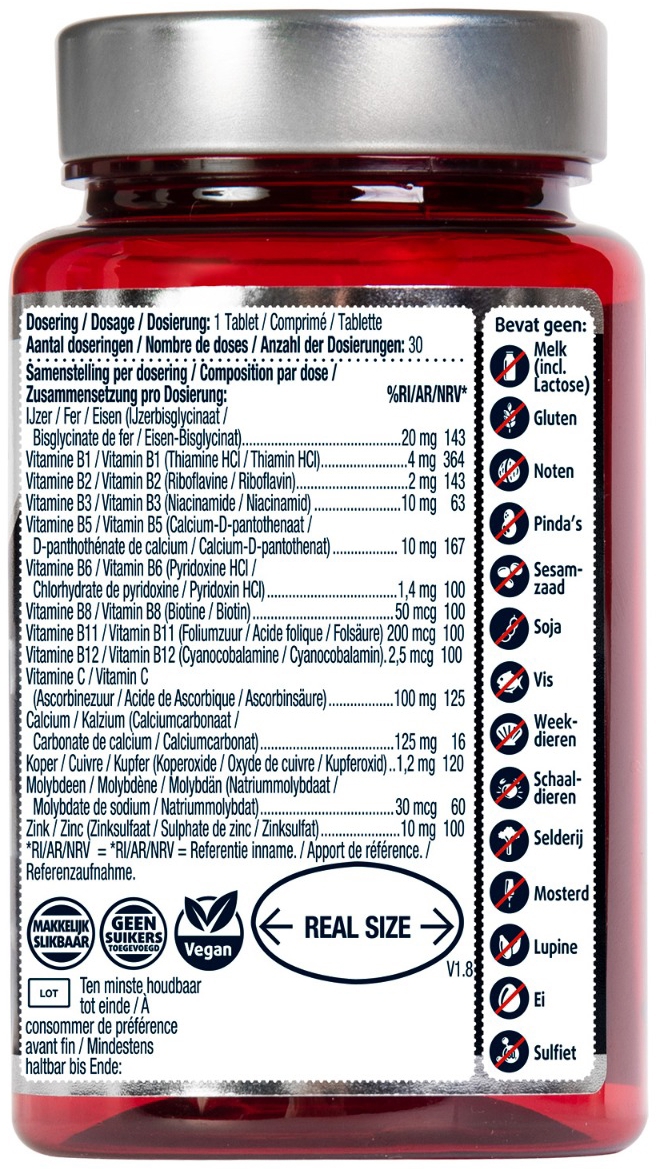 Lucovitaal Sterk IJzer Complex 30 tabletten