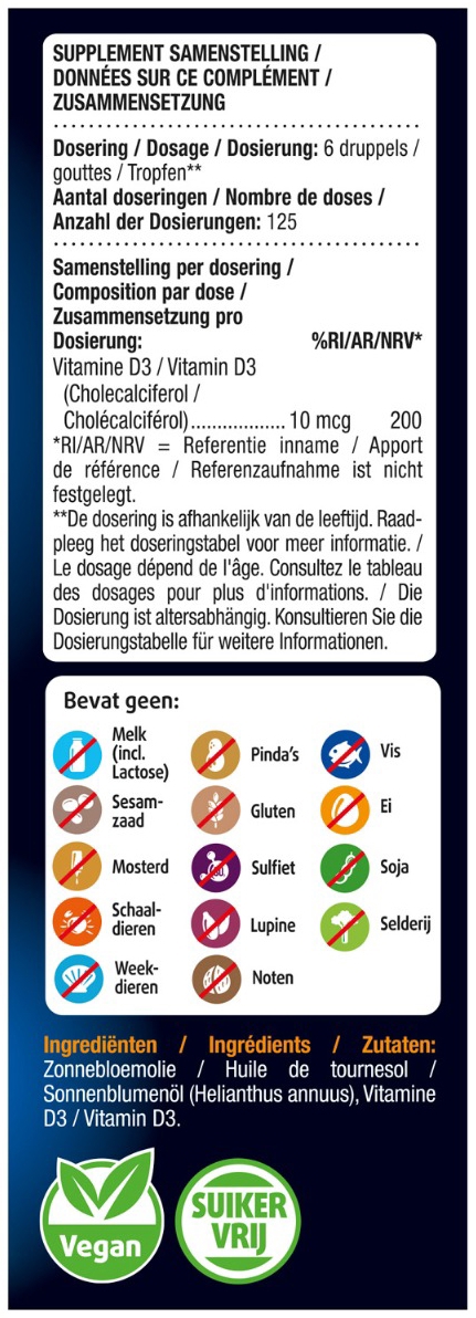 Lucovitaal Vitamine D3 Druppels Familie 50ML