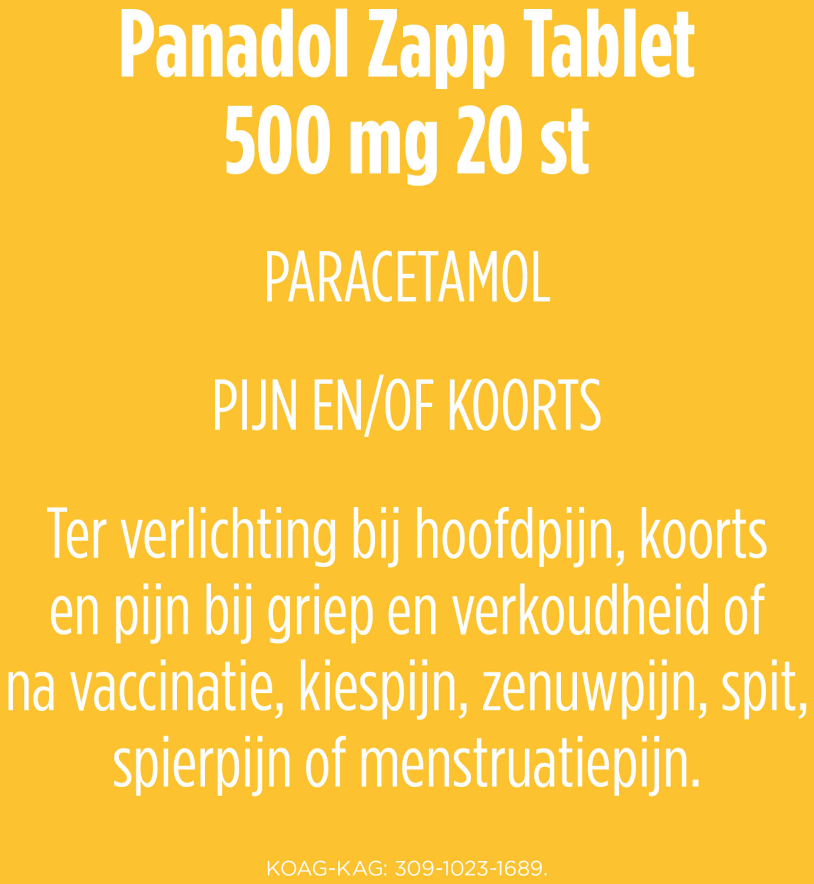 Panadol Zapp 500 mg 20 Tabletten