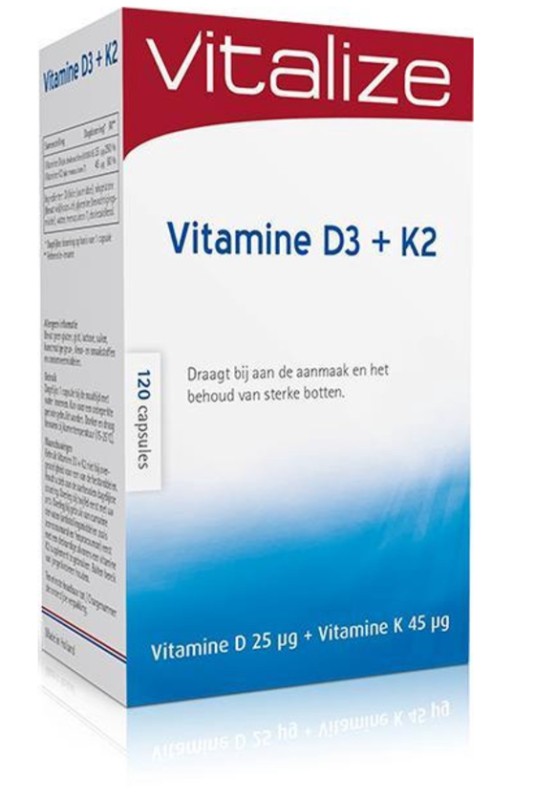 Vitamine D3 + K2 120 Capsules